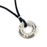 TIFFANY&Co. ティファニー アトラス サークル ネックレス
 シルバー925/シルクコード シルバー シルバー【中古】
 レディース