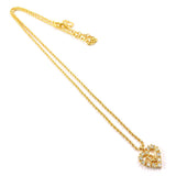 Christian Dior クリスチャンディオール ハート ロゴ ヴィンテージ ネックレス
 メタル/ラインストーン ゴールド【中古】
 レディース