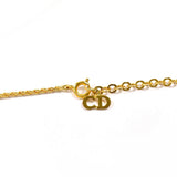 Christian Dior クリスチャンディオール ハート ロゴ ヴィンテージ ネックレス
 メタル/ラインストーン ゴールド【中古】
 レディース