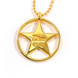 Christian Dior クリスチャンディオール サークル スター ロゴ ネックレス
 メタル ゴールド ゴールド【中古】
 レディース