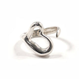 TIFFANY&Co. ティファニー オープンハート エルサペレッティ リング・指輪
 スターリングシルバー 10.5 シルバー【中古】
 レディース