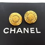 CHANEL シャネル ロゴ ヴィンテージ イヤリング
 メタル ゴールド【中古】
 レディース