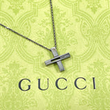 グッチ ネックレス
 カットアウト G クロス GUCCI シルバー925 ブラック ユニセックス