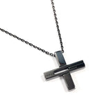 グッチ ネックレス
 カットアウト G クロス GUCCI シルバー925 ブラック ユニセックス
