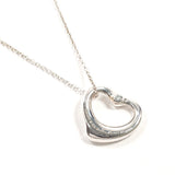 TIFFANY&Co. ティファニー オープンハート エルサペレッティ ネックレス
 シルバー925/ダイヤモンド シルバー【中古】
 レディース