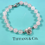 TIFFANY&Co. ティファニー ハートノック ブレスレット
 シルバー925/ローズクォーツ ピンク ピンク【中古】
 レディース