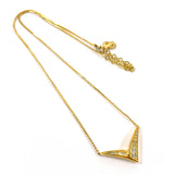 Christian Dior クリスチャンディオール ネックレス
 メタル/ラインストーン ゴールド【中古】
 レディース