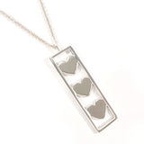 TIFFANY&Co. ティファニー トリプルハート プレート ネックレス
 シルバー925 シルバー【中古】
 レディース