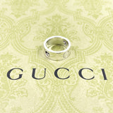 GUCCI グッチ ロゴ カットアウト リング・指輪
 シルバー925 14.5 シルバー【中古】
 ユニセックス