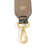 FENDI フェンディ ミニ ストラップユー ズッカ 8AV105A5PJF13VK ショルダーストラップ
 レザー ブラウン【中古】
 レディース