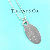 TIFFANY&Co. ティファニー リターントゥ オーバルタグ ネックレス
 シルバー925 シルバー【中古】
 ユニセックス