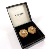 CHANEL シャネル ヴィンテージ イヤリング
 GP/フェイクパール ゴールド【中古】
 レディース