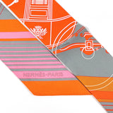 HERMES エルメス Ex Libris エクスリブリス ツイリー
 シルク グレー グレー【中古】
 レディース