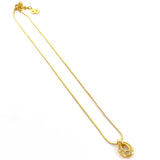 Christian Dior クリスチャンディオール ネックレス
 メタル/ラインストーン ゴールド【中古】
 レディース