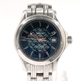 OMEGA オメガ シーマスター 120 ジャックマイヨール 1997 2580.8 腕時計
 ステンレススチール/ステンレススチール シルバー シルバー クオーツ ネイビー文字盤【中古】
 レディース