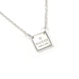 GUCCI グッチ スクエア ロゴプレート ネックレス
 シルバー925 シルバー【中古】
 ユニセックス