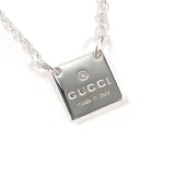 GUCCI グッチ スクエア ロゴプレート ネックレス
 シルバー925 シルバー【中古】
 ユニセックス