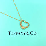 TIFFANY&Co. ティファニー オープンハート エルサペレッティ ネックレス
 K18イエローゴールド ゴールド【中古】
 レディース