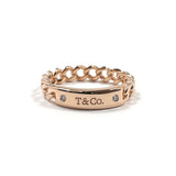 TIFFANY&Co. ティファニー マイクロリンク 2P リング・指輪
 K18ピンクゴールド/ダイヤモンド 9 ピンクゴールド【中古】
 レディース