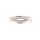 TIFFANY&Co. ティファニー カーブド バンドリング エルサペレッティ リング・指輪
 Pt950プラチナ/ダイヤモンド 6.5 シルバー【中古】
 レディース