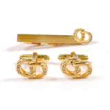 Christian Dior クリスチャンディオール タイピン セット ヴィンテージ カフス
 メタル/ストーン ゴールド【中古】
 メンズ