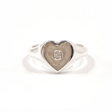 GUCCI グッチ ハート インターロッキングG 645544 J8410 1184 リング・指輪
 シルバー925/エナメル 13.5 シルバー【中古】
 レディース