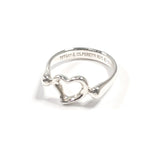 TIFFANY&Co. ティファニー オープンハート エルサペレッティ リング・指輪
 シルバー925 9.5 シルバー【中古】
 レディース