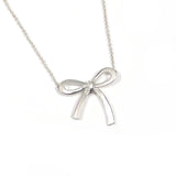 TIFFANY&Co. ティファニー ボウ リボン ネックレス
 シルバー925 シルバー【中古】
 レディース