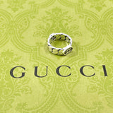 GUCCI グッチ インターロッキング G リング・指輪
 シルバー925/エナメル 10.5 シルバー シルバー【中古】
 レディース