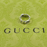 GUCCI グッチ インターロッキング G リング・指輪
 シルバー925/エナメル 12 シルバー シルバー【中古】
 レディース
