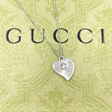 GUCCI グッチ ハート インターロッキングG ネックレス
 シルバー925 シルバー【中古】
 レディース