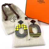 HERMES エルメス イスム ポップ チェック ピアス
 バッファローホーン/ラッカー マルチカラー【中古】
 レディース