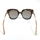 GUCCI グッチ ウェビングライン GG0281S サングラス
 メタル/合成樹脂 ブラウン【中古】
 ユニセックス