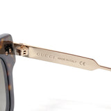 GUCCI グッチ ウェビングライン GG0281S サングラス
 メタル/合成樹脂 ブラウン【中古】
 ユニセックス