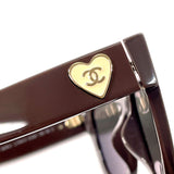 CHANEL シャネル ココマーク ハート 5478-A サングラス
 合成樹脂 ブラウン【中古】
 レディース