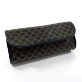 CELINE セリーヌ マカダム ポーチ
 PVC ブラック【中古】
 レディース