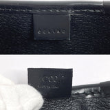CELINE セリーヌ マカダム ポーチ
 PVC ブラック【中古】
 レディース