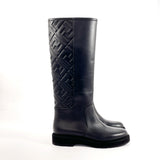 FENDI フェンディ ロングブーツ ズッカ 21AW EMBOSSED FF MOTIF 8U8036 ブーツ
 レザー ブラック【中古】
 レディース