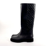 FENDI フェンディ ロングブーツ ズッカ 21AW EMBOSSED FF MOTIF 8U8036 ブーツ
 レザー ブラック【中古】
 レディース