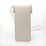 CELINE セリーヌ サングラスケース ロゴ ショルダーバッグ
 レザー ホワイト【中古】
 ユニセックス
