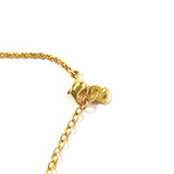 Christian Dior クリスチャンディオール エンブレムロゴ ネックレス
 メタル/ラインストーン ゴールド【中古】
 レディース
