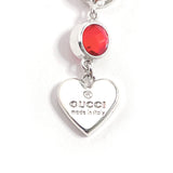 GUCCI グッチ トレードマーク ハート ネックレス
 シルバー925/ストーン シルバー【中古】
 レディース